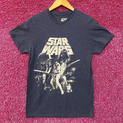 Star Wars: Episode IV-  A New Hope Retro Graphic Design T-Shirt Small
