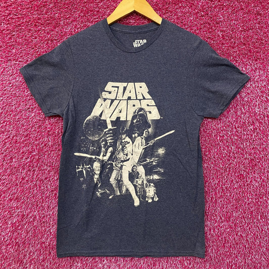 Star Wars: Episode IV-  A New Hope Retro Graphic Design T-Shirt Small