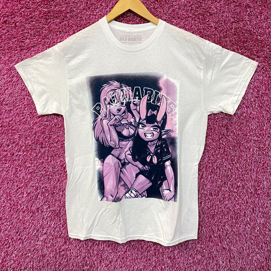 Bad Habits Waifu Devil School Girl & Prisoner Anime Tee M