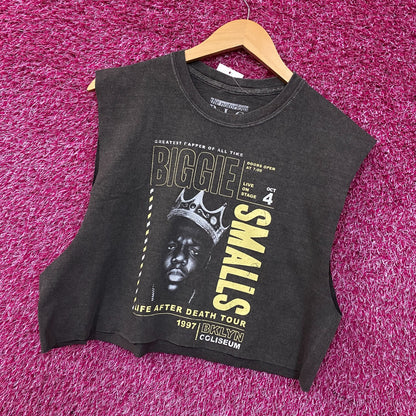 The Notorious B.I.G. Biggie Smalls Life After Death Tour Sleeveless Crop Tee XS