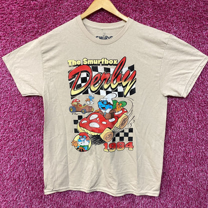 The Smurfbox Derby Cartoon Graphic Design T-Shirt Large