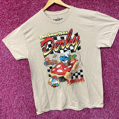 The Smurfbox Derby Cartoon Graphic Design T-Shirt Large