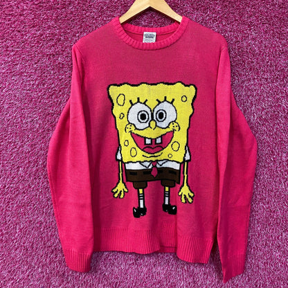 Spongebob Squarepants knit Crewneck size large