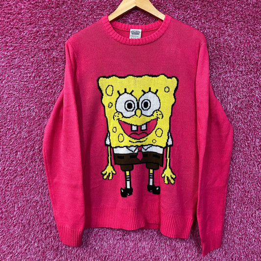 Spongebob Squarepants knit Crewneck size large