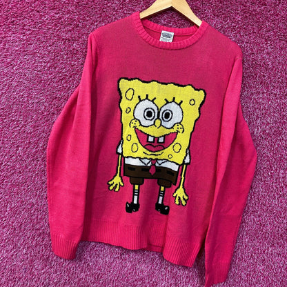 Spongebob Squarepants knit Crewneck size large