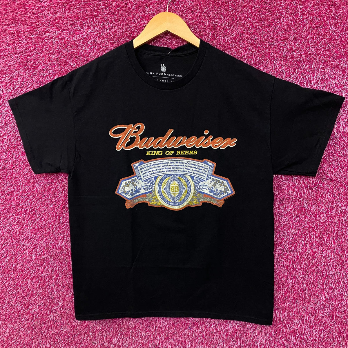 Junk Food Clothing Budweiser King of Beers Flea Market Graphic T-Shirt Medium