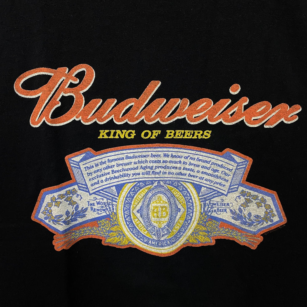 Junk Food Clothing Budweiser King of Beers Flea Market Graphic T-Shirt Medium