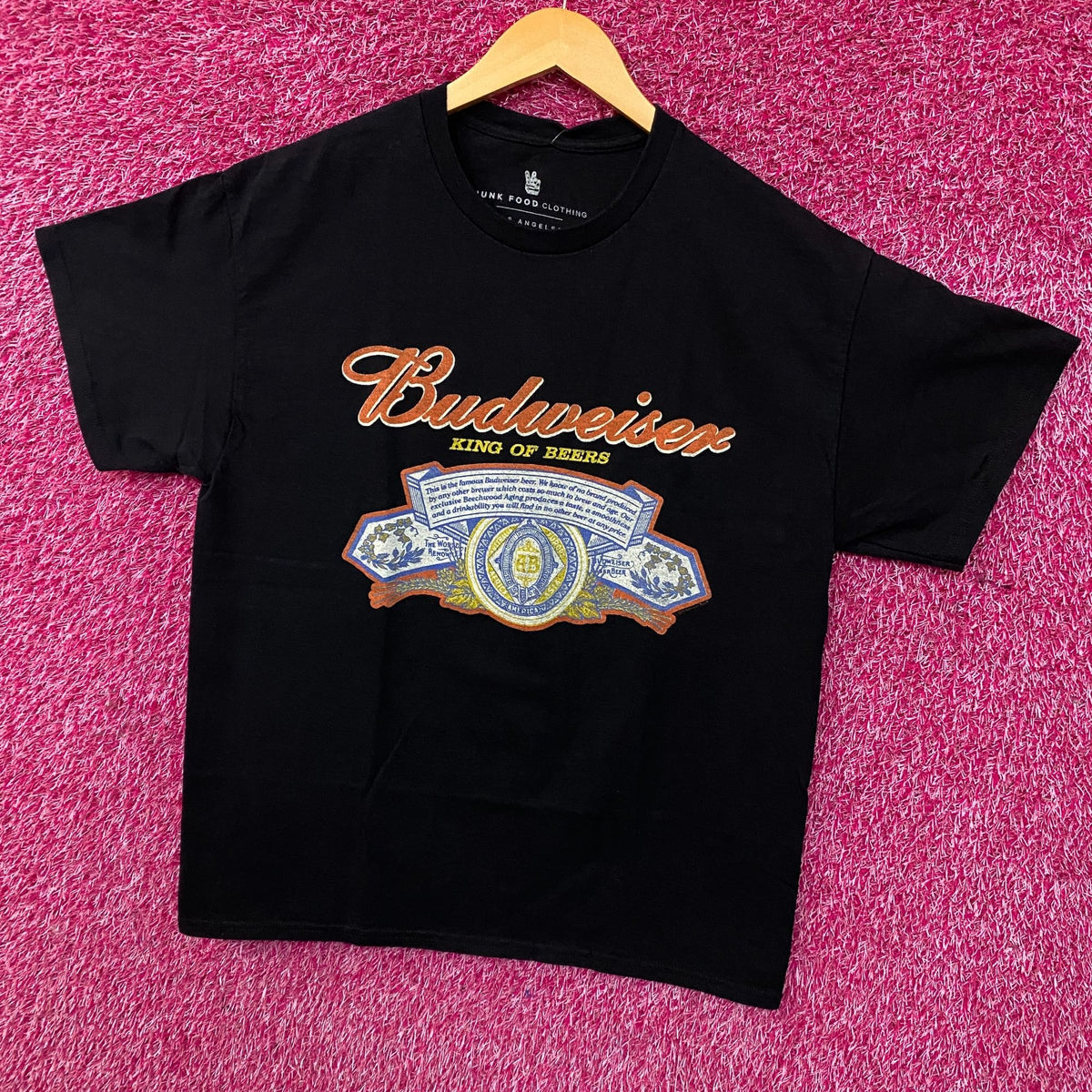 Junk Food Clothing Budweiser King of Beers Flea Market Graphic T-Shirt Medium