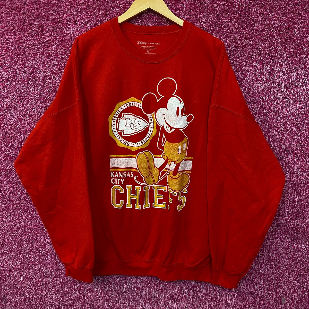 Junk Food X Disney Kansas City Chiefs Crewneck sweater 2XL