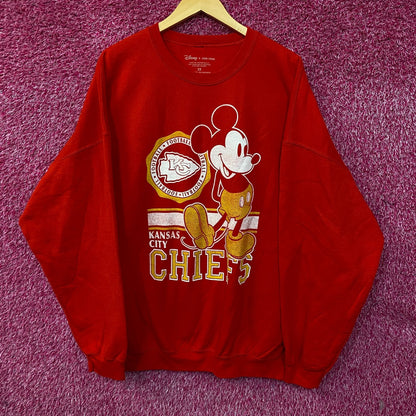 Junk Food X Disney Kansas City Chiefs Crewneck sweater 2XL