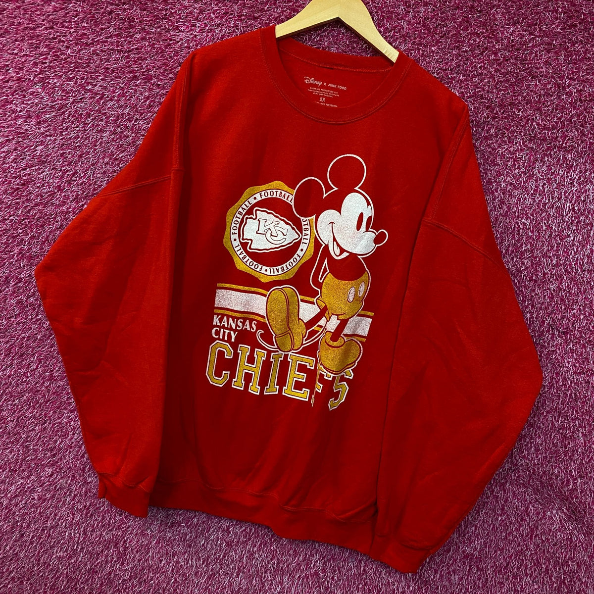 Junk Food X Disney Kansas City Chiefs Crewneck sweater 2XL