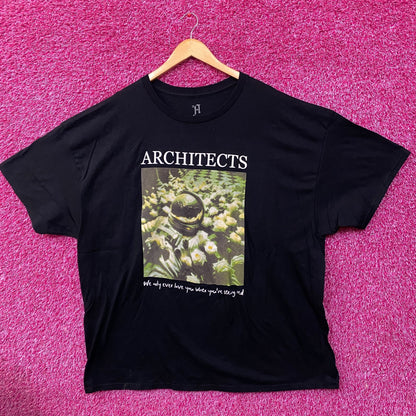 Architects Seeing Red Astronaut Flowers T-Shirt 3XL