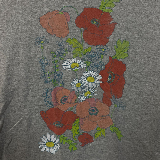 Junk Food Flowers Cotton Graphic T-Shirt Large