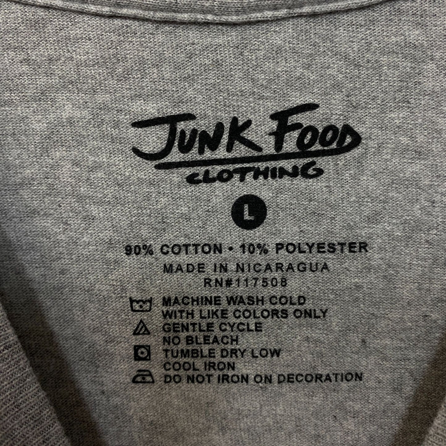 Junk Food Flowers Cotton Graphic T-Shirt Large