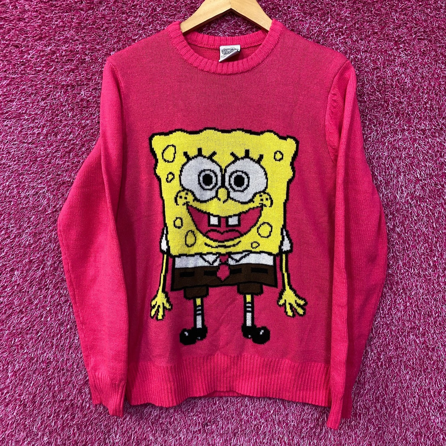 Spongebob Squarepants knit Crewneck size small
