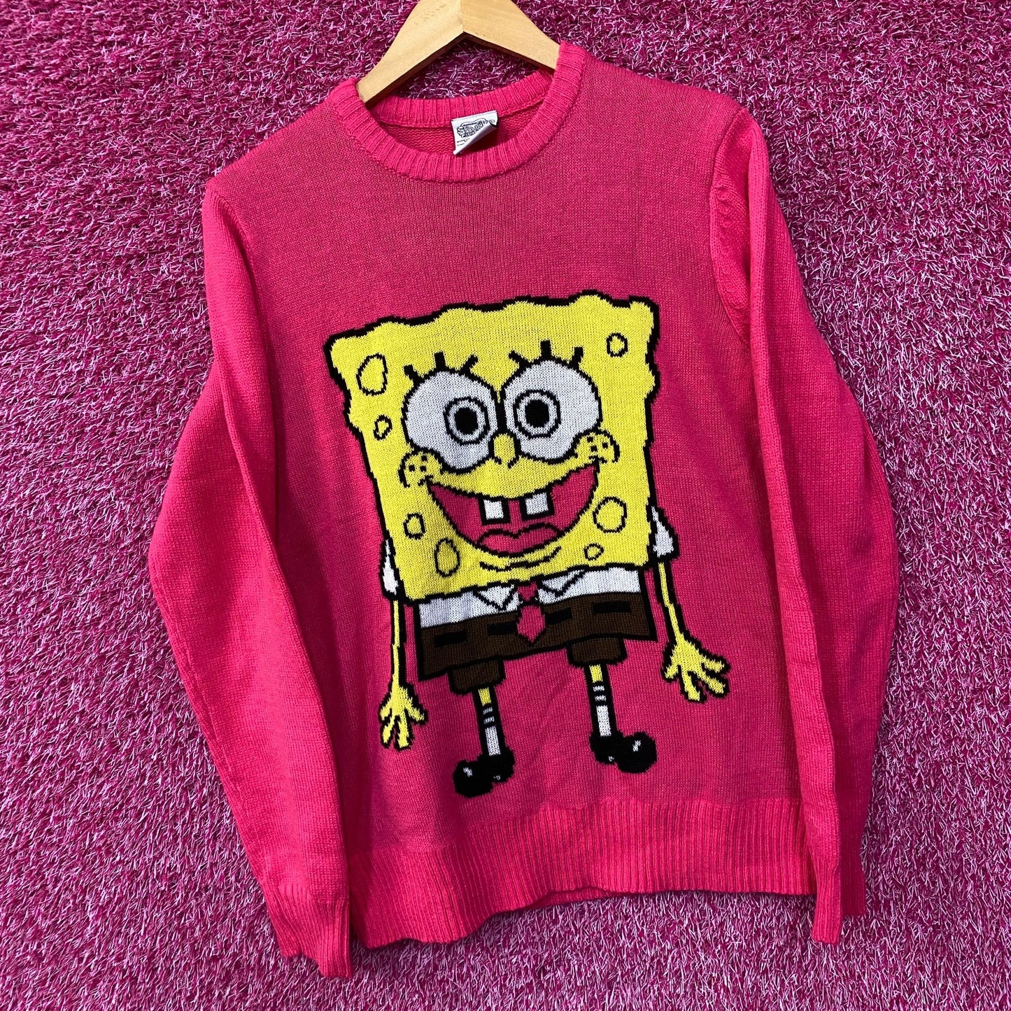 Spongebob Squarepants knit Crewneck size small