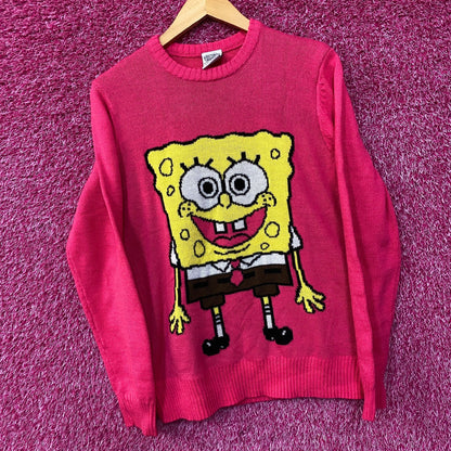 Spongebob Squarepants knit Crewneck size small