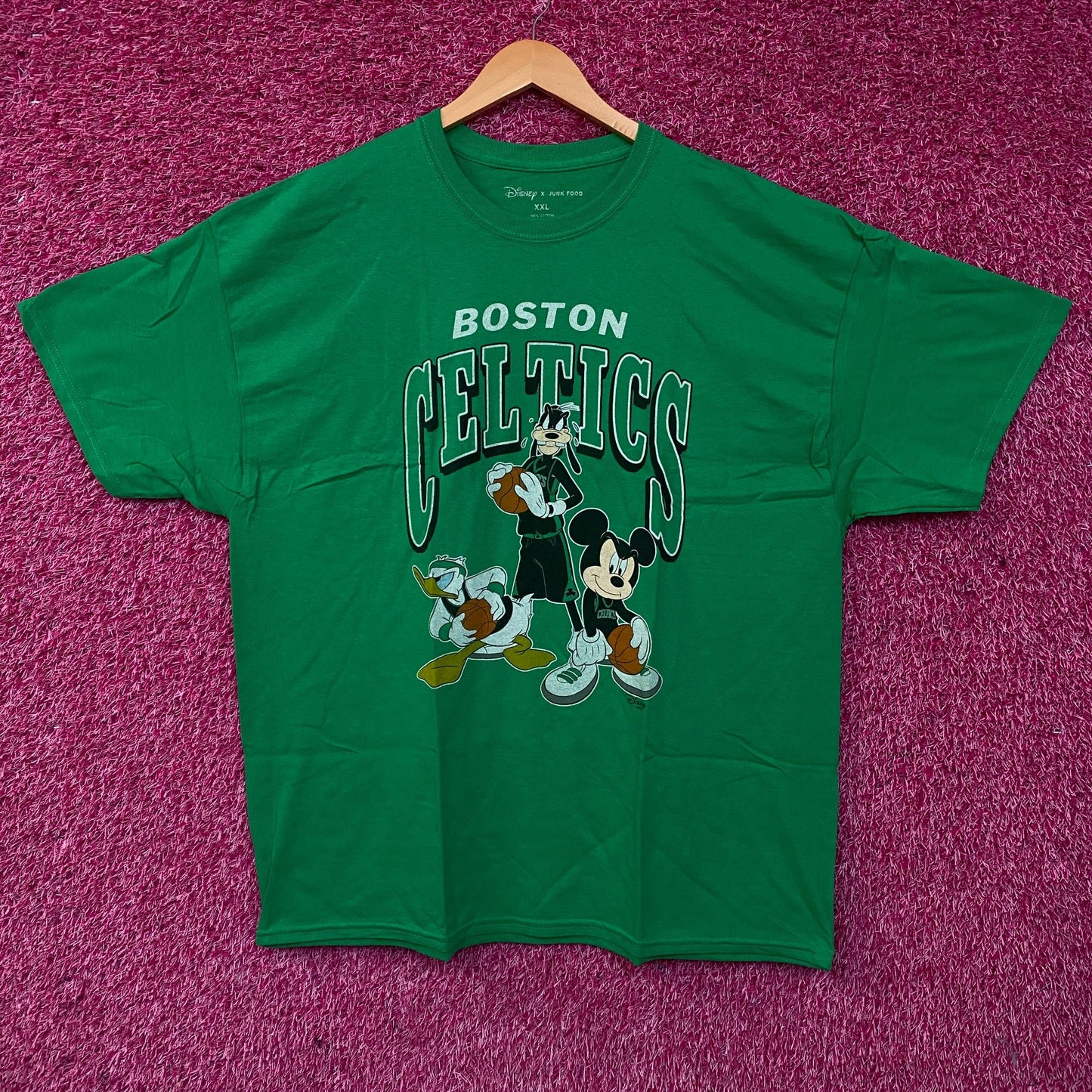 Junk Food Kelly Green Boston Celtics Disney Mickey Squad T-Shirt XXL