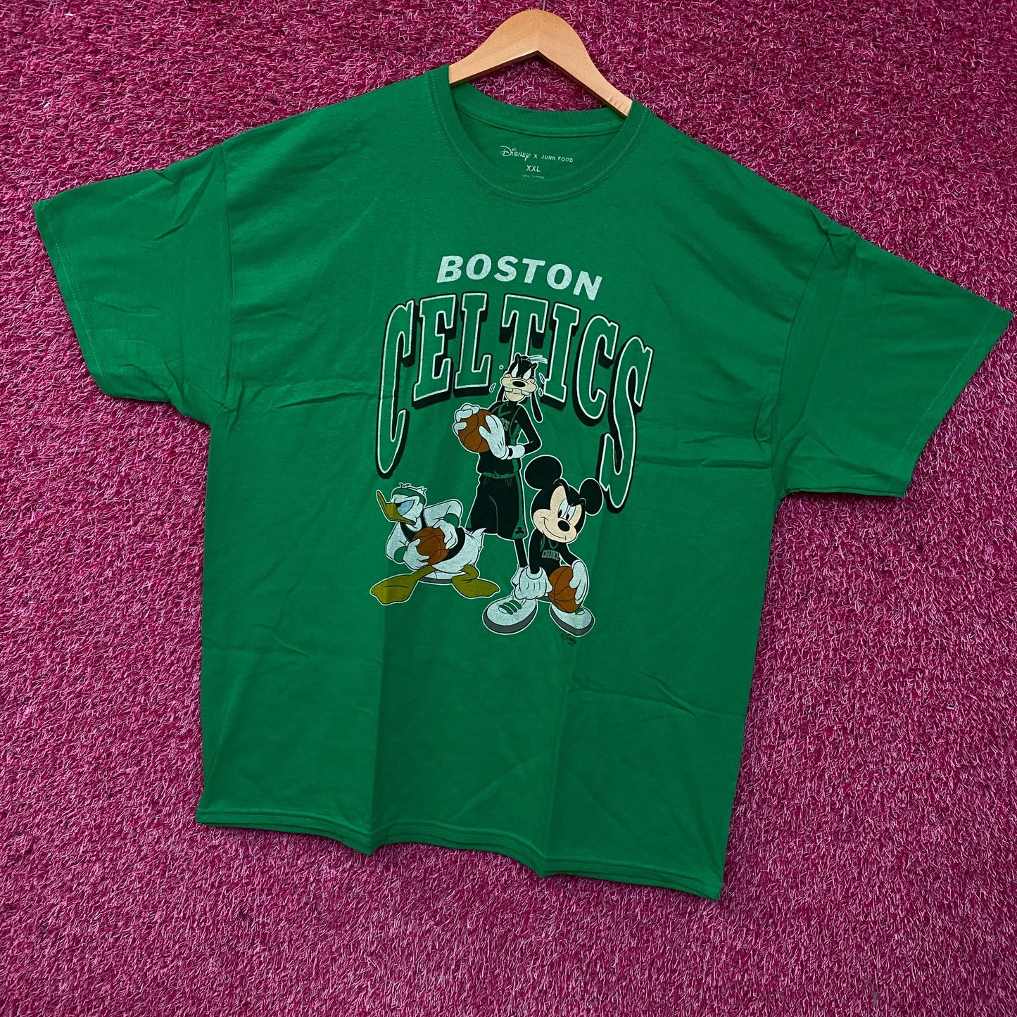 Junk Food Kelly Green Boston Celtics Disney Mickey Squad T-Shirt XXL