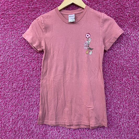 RIPNDIP Lord Nermal Floral Design T-Shirt Extra Small