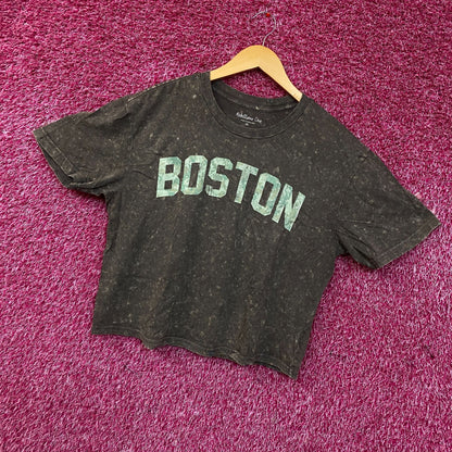 Rebellious One Boston Graphic Crop Top Medium