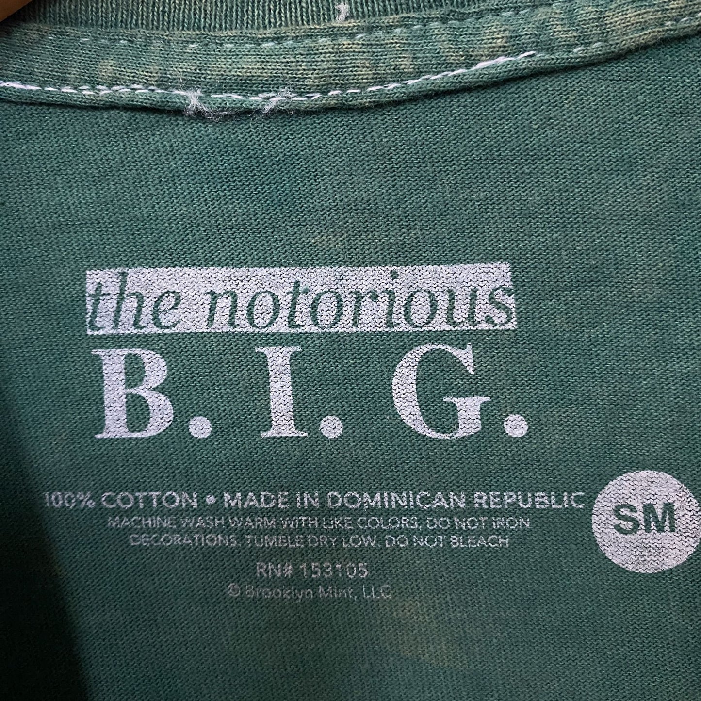 The Notorious B.I.G. Biggie Smalls Brooklyn's Finest Graphic T-Shirt Small