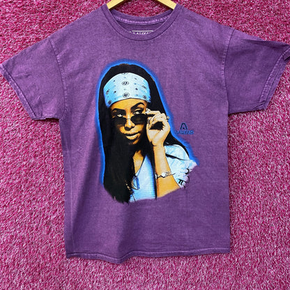 Aaliyah Princess Of RnB Airbrush Graphic T-Shirt Medium