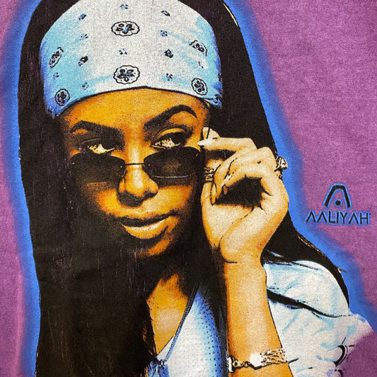 Aaliyah Princess Of RnB Airbrush Graphic T-Shirt Medium