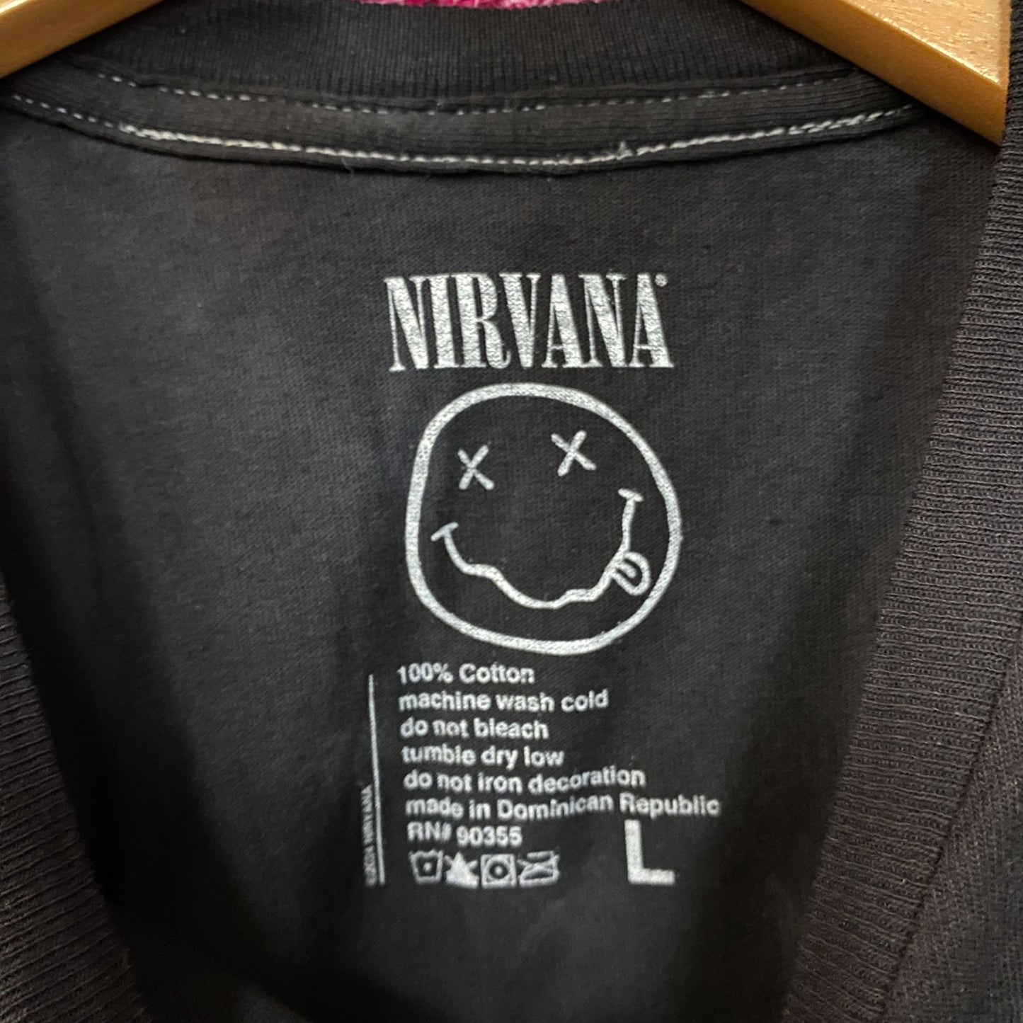 Nirvana In Utero Album Floral Heart Angel Tie Dye Tee Large