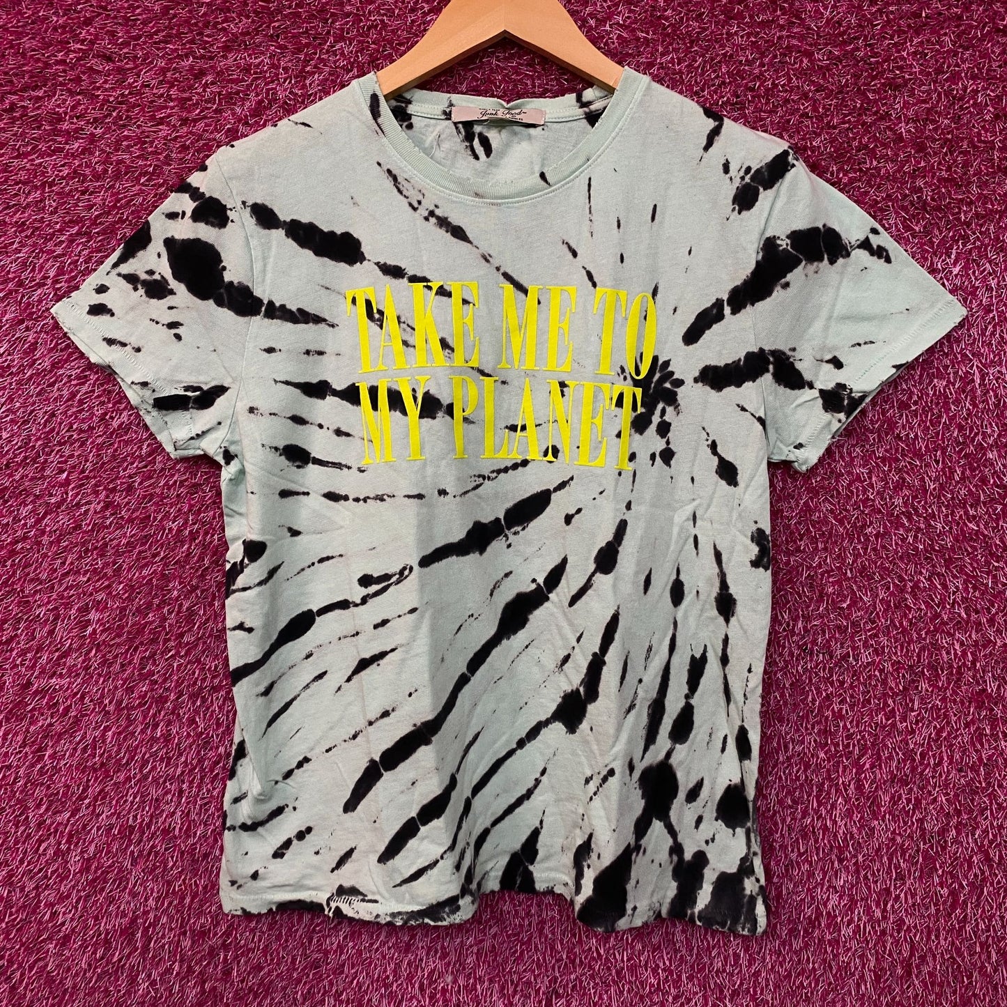 Junk Food Clothing Take Me To My Planet Tie-Dye Graphic Tee Small