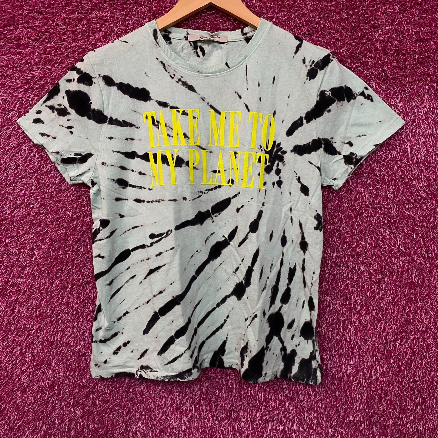 Junk Food Clothing Take Me To My Planet Tie-Dye Graphic Tee Small