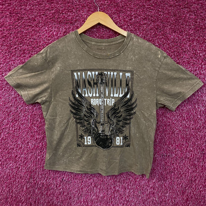 Nashville Road Trip Women's Crop Top Size Small