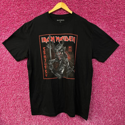 Iron Maiden Senjutsu Cover Distressed Red T-Shirt 2XL