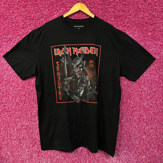 Iron Maiden Senjutsu Cover Distressed Red T-Shirt 2XL
