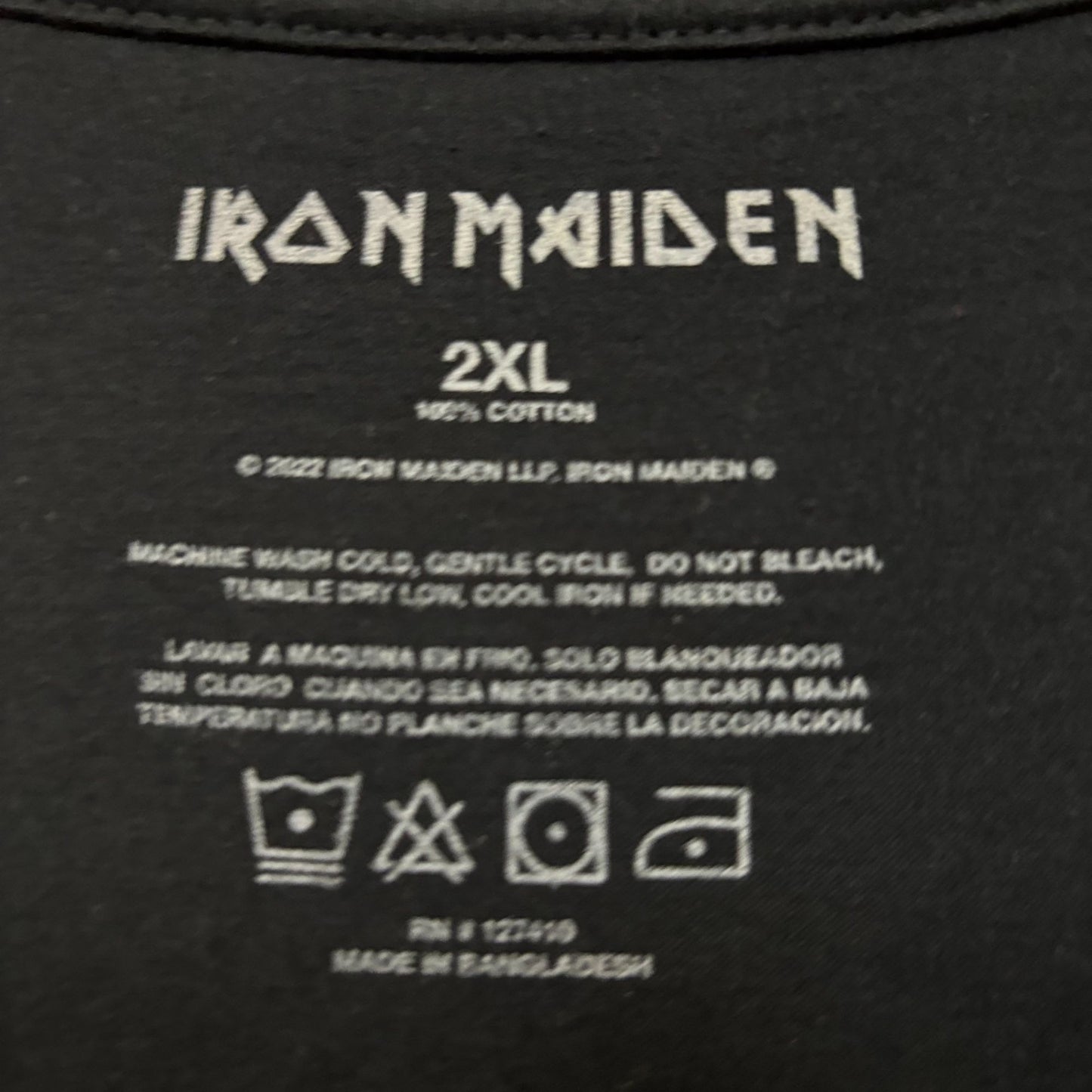 Iron Maiden Senjutsu Cover Distressed Red T-Shirt 2XL