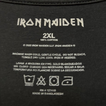 Iron Maiden Senjutsu Cover Distressed Red T-Shirt 2XL