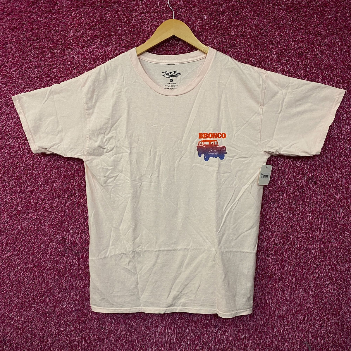 Junk Food Ford Bronco 4-Wheel-Drive Pink Graphic T-Shirt Medium
