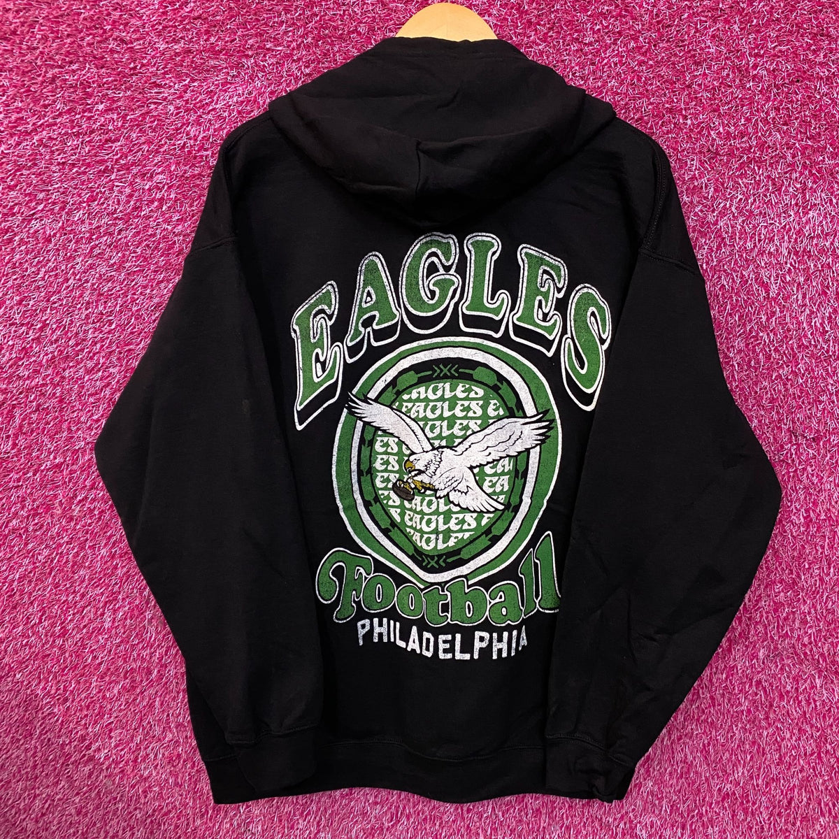 Junk Food Clothing Philadelphia Eagles City Edition Crest Zip Up Hoodie Medium