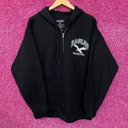 Junk Food Clothing Philadelphia Eagles City Edition Crest Zip Up Hoodie Medium