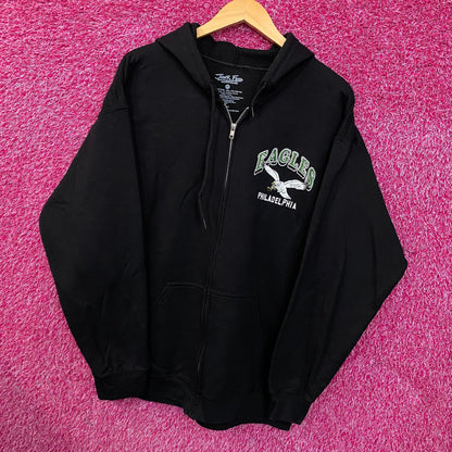Junk Food Clothing Philadelphia Eagles City Edition Crest Zip Up Hoodie Medium