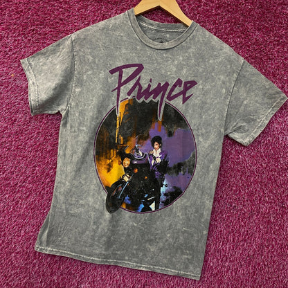 Prince Purple Rain Acid Wash Graphic T-Shirt Medium