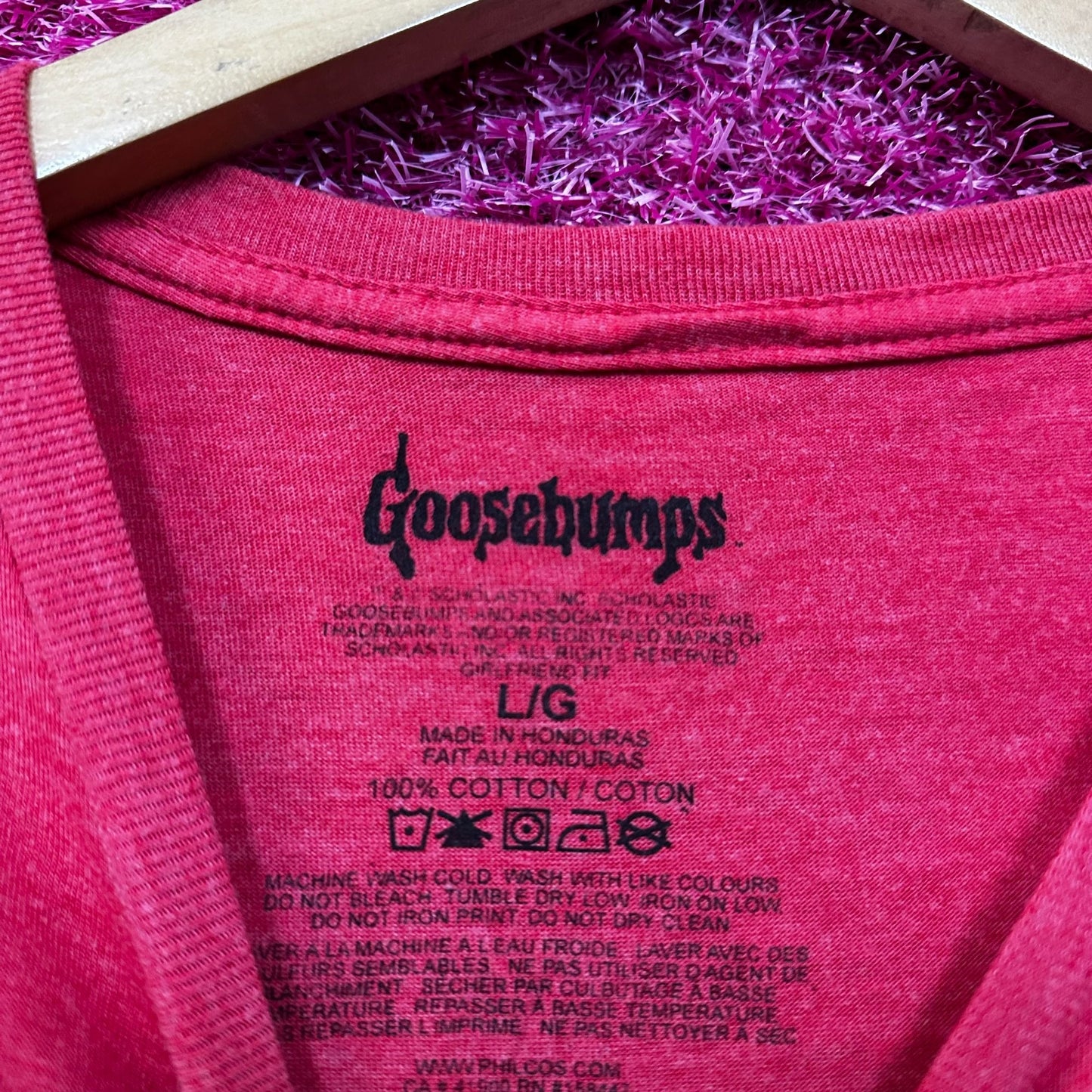 Goosebumps RL Stines Horror Series Book Cover Collage Tee L