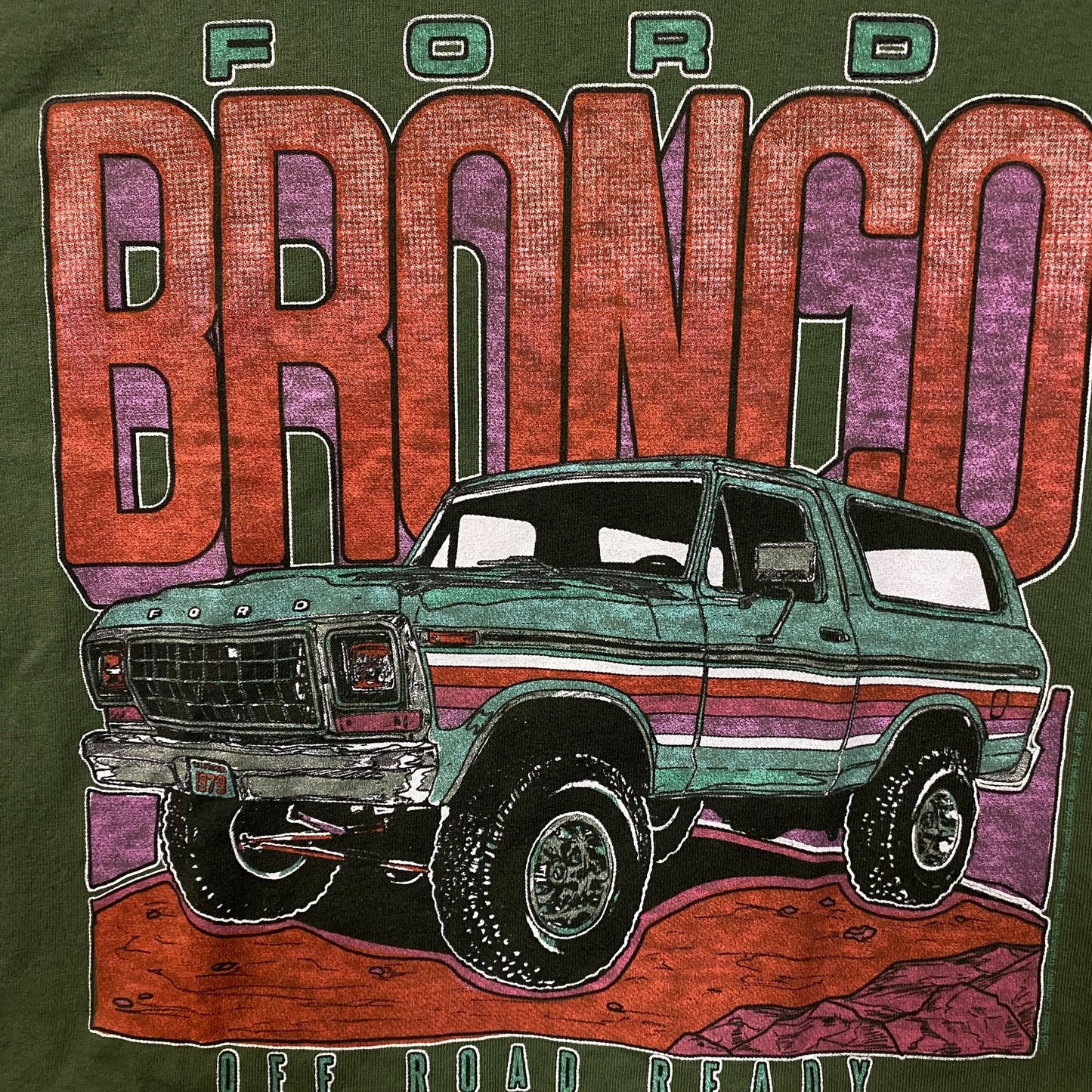 Junk Food Clothing Ford Bronco Off Road Ready Flea Market Women's Crop Tee XS