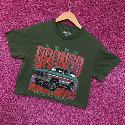 Junk Food Clothing Ford Bronco Off Road Ready Flea Market Women's Crop Tee XS