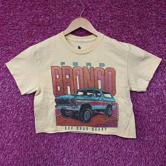 Junk Food Clothing Ford Bronco Off Road Ready Flea Market Women's Crop Tee XS