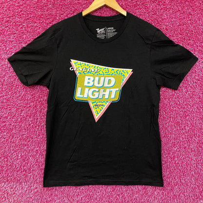 Brew City Beer Gear Genuine Bud Light Beer Retro Style T-Shirt Large