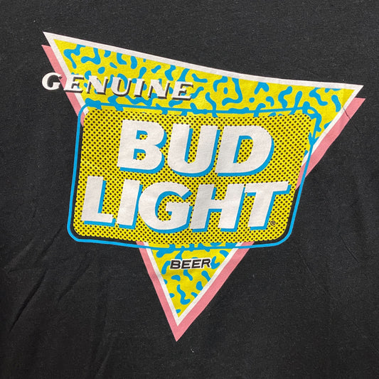 Brew City Beer Gear Genuine Bud Light Beer Retro Style T-Shirt Large