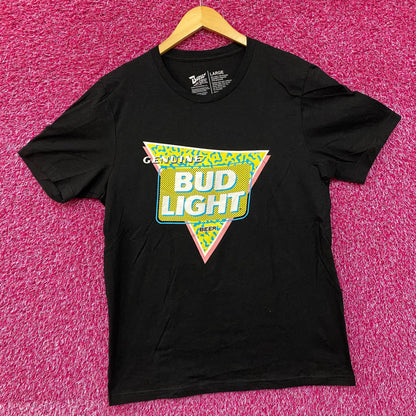 Brew City Beer Gear Genuine Bud Light Beer Retro Style T-Shirt Large