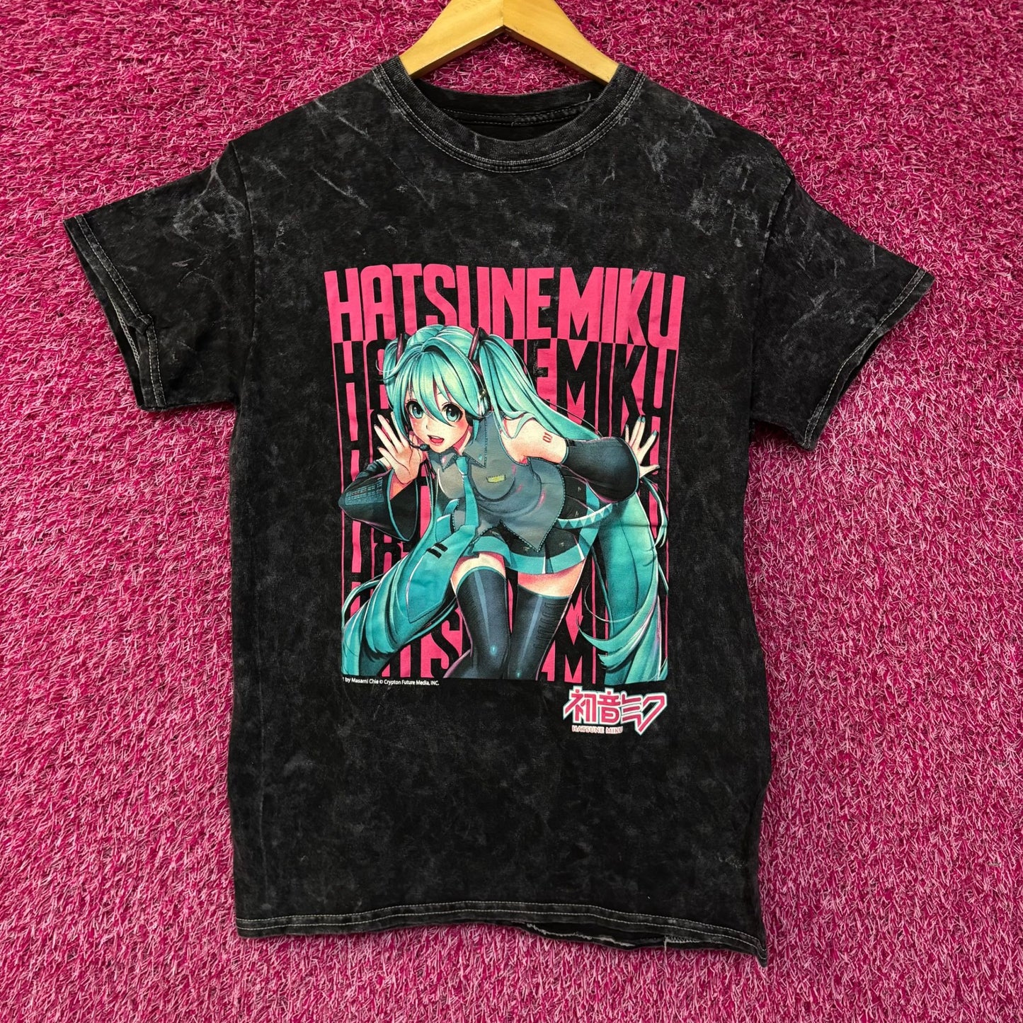 Hatsune Miko Vocaloid  Anime Washed T-Shirt Extra Small