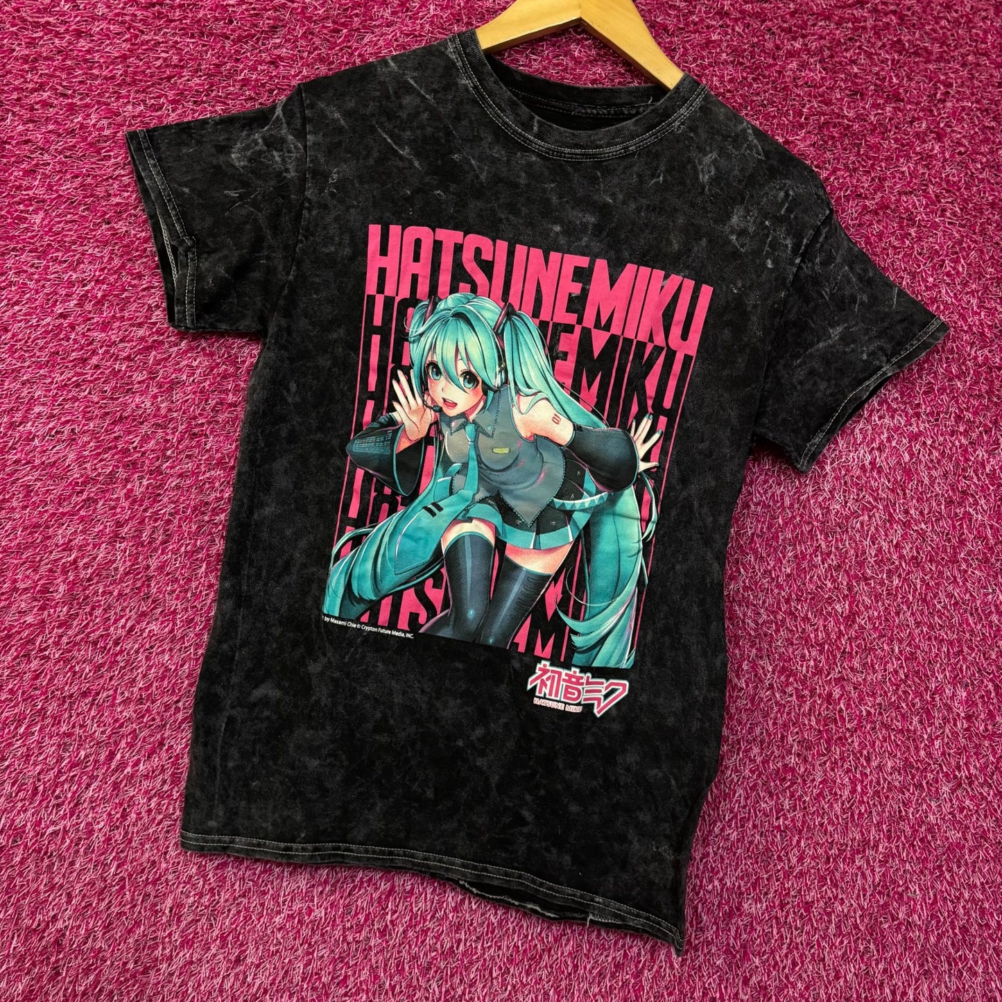 Hatsune Miko Vocaloid  Anime Washed T-Shirt Extra Small